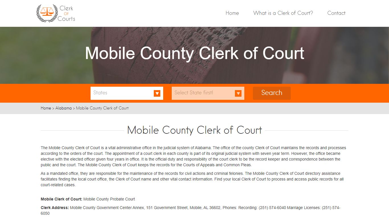 Mobile County Clerk of Court
